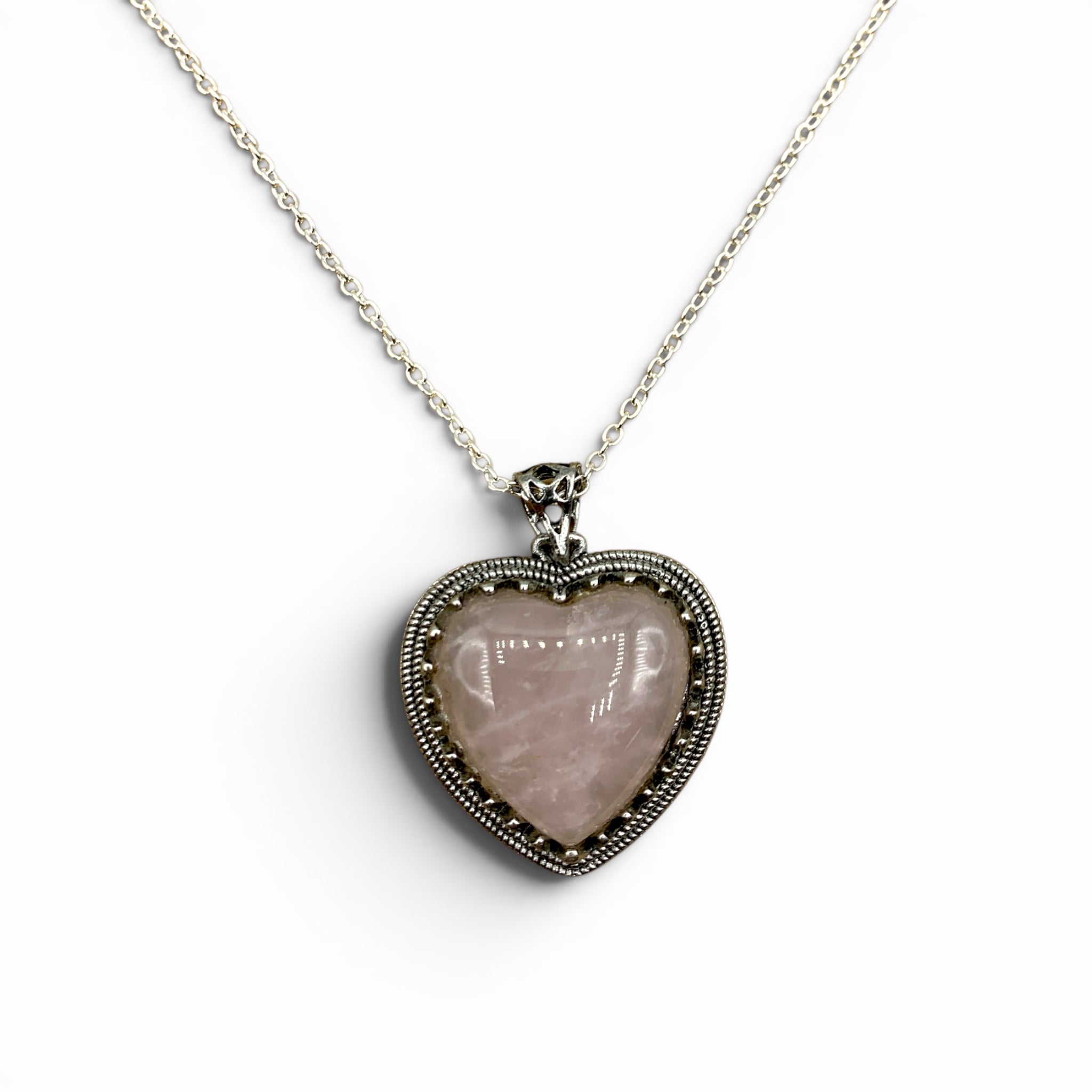 Necklace - Rose Quartz Heart $40
